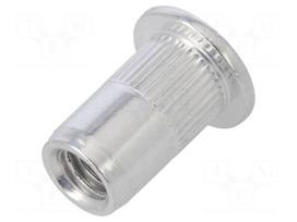 Rivet nut | M6 | aluminium | Ømount.hole: 9mm | L: 17mm | 20pcs.