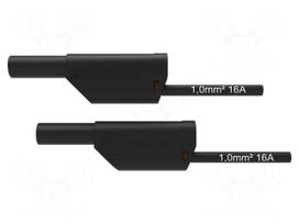 Test lead | 16A | banana plug 4mm,both sides | Urated: 1kV | Len: 1m