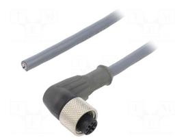 Cable: for sensors/automation | PIN: 4 | M12 female | angled | 5m | plug