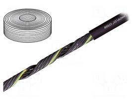 Wire: control cable | 3G2.5mm2 | PVC | black | stranded | Cu | 9mm | 5÷70°C