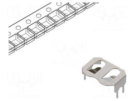 Holder | BR1216,BR1225,CR1216,CR1225 | PCB | 3.6mm | reel