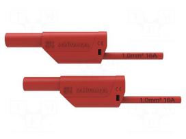 Test lead | 16A | banana plug 4mm,both sides | Urated: 1kV | Len: 2m