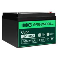 Green Cell AGM VRLA 12V 28Ah maintenance-free battery for boats, scooters, toys, wheelchairs kampera