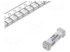 Fuse: fuse | ceramic | 8A | 250VAC | 125VDC | time-lag | 3x10.1mm | SMD