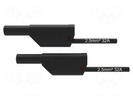 Test lead | 32A | banana plug 4mm,both sides | Urated: 1kV | Len: 1m