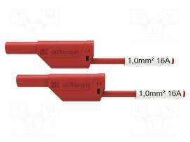 Test lead | 16A | banana plug 4mm,both sides | Urated: 1kV | Len: 1m