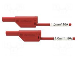 Test lead | 16A | banana plug 4mm,both sides | Urated: 1kV | Len: 2m