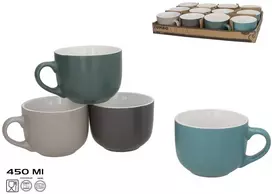 Puodelis 450 ml 4 kolory 10 5x14 5x8 5 cm KITCHEN&GO