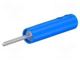 Laboratory connector: 4mm banana | socket | 20A | blue | insulated