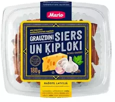 Grauzdiņi MARIO, ar siera un ķiploku garšu, 180g
