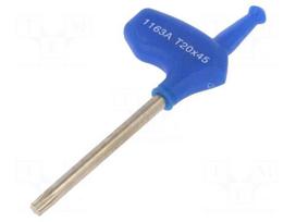 Wrench: Torx® | TX20 | Overall len: 84mm | Working part len: 45mm