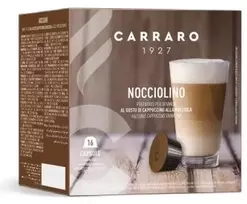 Lazdyno riešutų skonio kapučino gėrimo kapsulės Carraro Nocciolino CR52CNN16, 16 vnt.