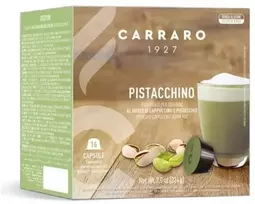 Pistacijų skonio kapučino gėrimo kapsulės Carraro Pistacchino CR52CNZ16, 16 vnt.