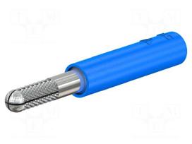 Laboratory connector: 4mm banana | adapter | 25A | blue | 40.5mm