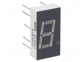Display: LED | 7-segment | 10.6mm | 0.4" | No.char: 1 | amber | 24÷60mcd