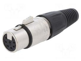 Connector: XLR | plug | female | PIN: 7 | straight | for cable | soldering