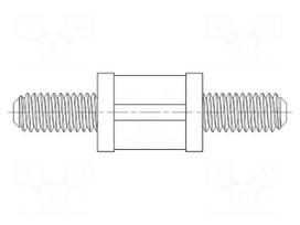 Spacer sleeve | cylindrical | polyamide 66 | M4 | 15.9mm | natural