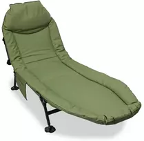 Gultas NGT Angling Pursuits Compact Bed Chair - 6 Leg Adjustable Compact Carp Fishing Bed Chair