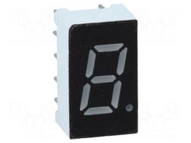 Display: LED | 7-segment | 7.62mm | 0.3" | No.char: 1 | green | 5mcd