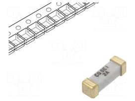 Fuse: fuse | ceramic | 2A | 250VAC | time-lag | 10.1x3.12x3.12mm | SMD