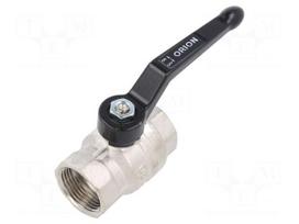 Ball valve | max.25bar | nickel plated brass | -15÷90°C