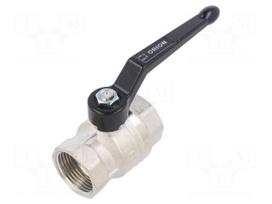 Ball valve | max.25bar | nickel plated brass | -15÷90°C