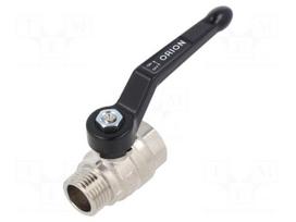 Ball valve | max.25bar | nickel plated brass | -15÷90°C