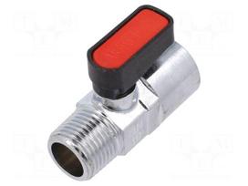 Ball valve | max.20bar | nickel plated brass | -20÷80°C