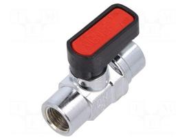Ball valve | max.20bar | nickel plated brass | -20÷80°C