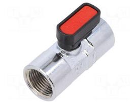 Ball valve | max.20bar | nickel plated brass | -20÷80°C