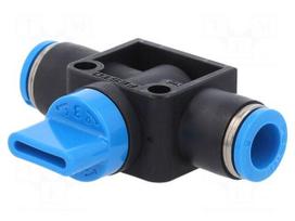 Shutoff valve | -0.95÷10bar | 390l/min | Øout: 8mm | Øin: 8mm | 0÷60°C