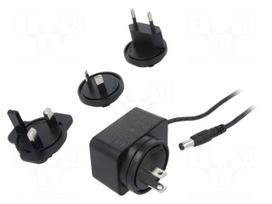 Power supply: switching | mains,plug-in | 24VDC | 0.5A | 12W | 77.76%