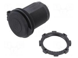 USB power supply | USB A socket x2 | Sup.volt: 12÷24VDC | black