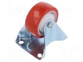 Transport wheel | Ø: 80mm | W: 32mm | H: 105mm | rigid | 150kg | steel