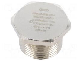 Stopper | M25 | 1.5 | IP68 | brass | Plating: nickel | V-Ms-Ex-d | -20÷95°C