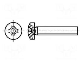Screw | M3.5x10 | 0.6 | Head: cheese head | Phillips | PH2 | steel | zinc