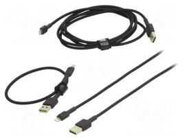 Cable | USB 2.0 | Apple Lightning plug,USB A plug | black | 480Mbps