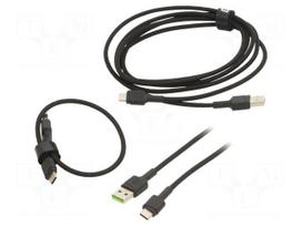 Cable | USB 2.0 | USB A plug,USB C plug | black | polypropylene