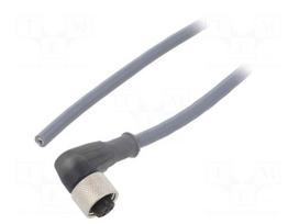Cable: for sensors/automation | PIN: 5 | M12 female | angled | 3m | plug