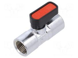 Ball valve | max.20bar | nickel plated brass | -20÷80°C