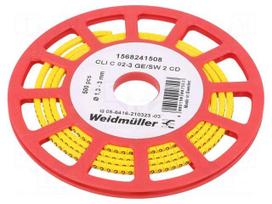 Markers | Marking: 2 | 1.3÷3mm | PVC | yellow | -30÷80°C | leaded | CLI C