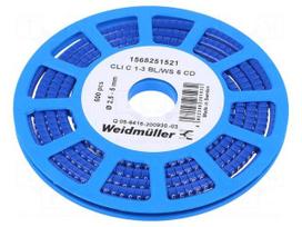 Markers | Marking: 6 | 2.5÷5mm | PVC | blue | -30÷80°C | leaded | CLI C