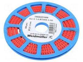 Markers | Marking: 2 | 2.5÷5mm | PVC | red | -30÷80°C | leaded | CLI C | reel