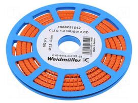Marker: cable | Marking: 3 | 2.5÷5mm | PVC | orange | leaded | CLI C | H: 3mm