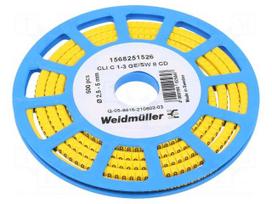 Markers | Marking: 8 | 2.5÷5mm | PVC | yellow | -30÷80°C | leaded | CLI C