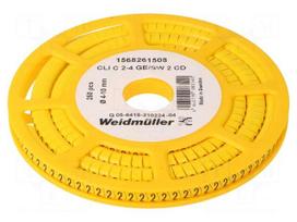 Markers | Marking: 2 | 4÷10mm | PVC | yellow | -30÷80°C | leaded | CLI C