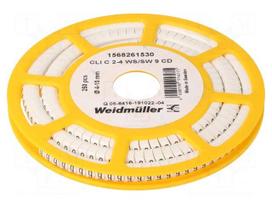 Markers | Marking: 9 | 4÷10mm | PVC | white | -30÷80°C | leaded | CLI C