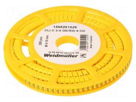 Markers | Marking: 9 | 4÷10mm | PVC | yellow | -30÷80°C | leaded | CLI C