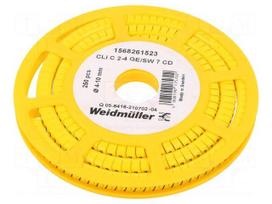 Markers | Marking: 7 | 4÷10mm | PVC | yellow | -30÷80°C | leaded | CLI C