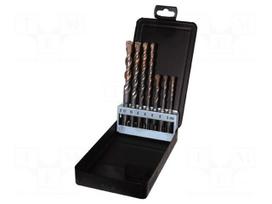 Drill set | for concrete | steel | box | concrete | 7pcs.
